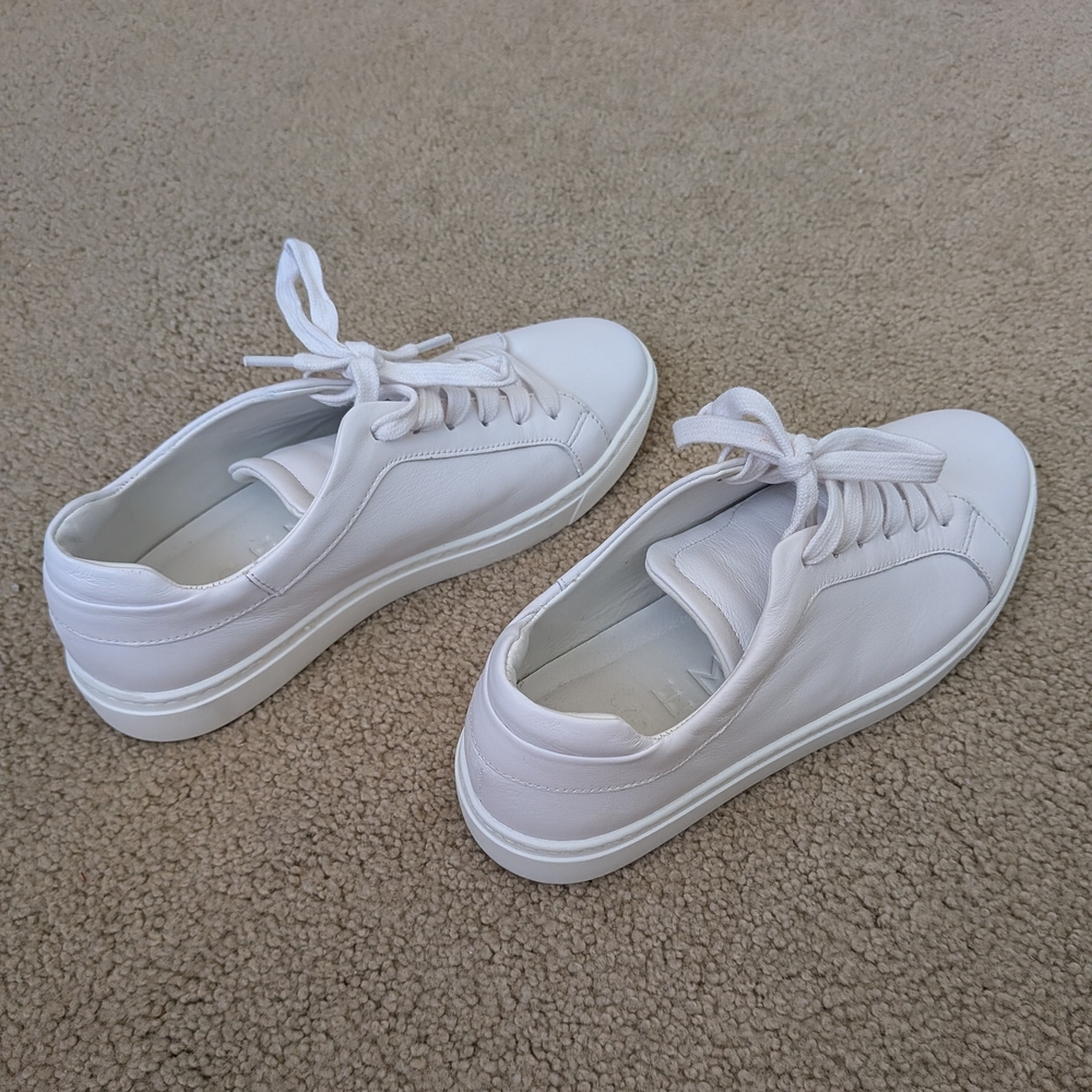 M Gemi Palestra Due White Leather Sneakers size 7 37 EUC - Picture 2 of 5